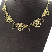 Juweel Ketting Vintage Geelgoud 18 karaat 'met saffier 82519-3337-TWDH' Juweel Ketting Vintage Geelgoud 18 karaat 'met saffier 82519-3337-TWDH'