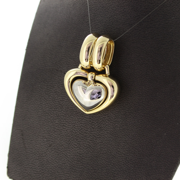 Hanger Chimento Hart Bicolor Wit Geelgoud 18Karaat Tweedehands 82520-3338 Juwelier Clem Vercammen.jpg