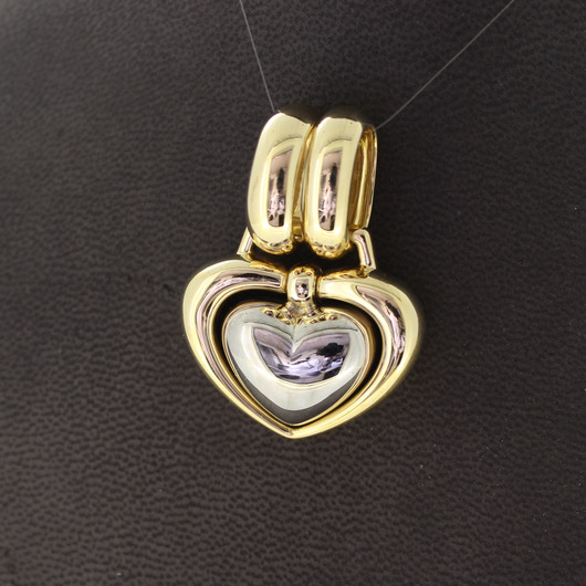Juweel Hanger Chimento Hart Bicolor wit en geelgoud 18 karaat '82520-3338-TWDH' Juweel Hanger Chimento Hart Bicolor wit en geelgoud 18 karaat '82520-3338-TWDH'