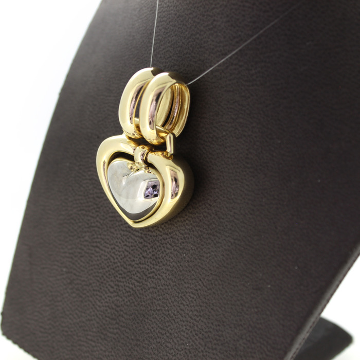 Hanger Chimento Hart Bicolor Wit Geelgoud 18Karaat Tweedehands 82520-3338 Juwelier Clem Vercammen.jpg