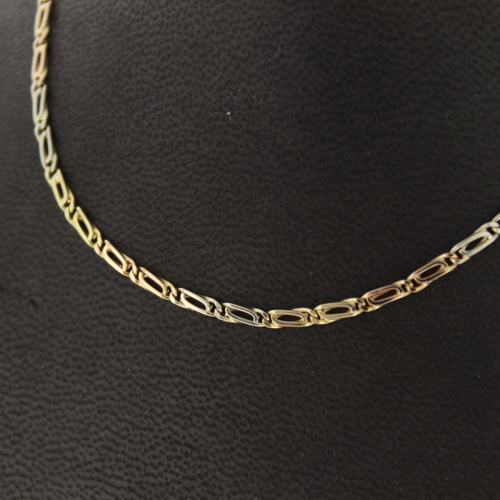 Ketting Tricolor Wit Rose Geelgoud 18K Tweedehands 82521-3340 Juwelier Clem Vercammen.jpg