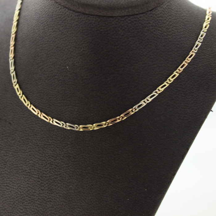 Ketting Tricolor Wit Rose Geelgoud 18K Tweedehands 82521-3340 Juwelier Clem Vercammen.jpg