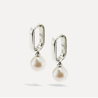 Juweel BUDDHA TO BUDDHA 552 ONE HOOPS CHAIN BAROQUE PEARL SILVER SET Juweel BUDDHA TO BUDDHA 552 ONE HOOPS CHAIN BAROQUE PEARL SILVER SET