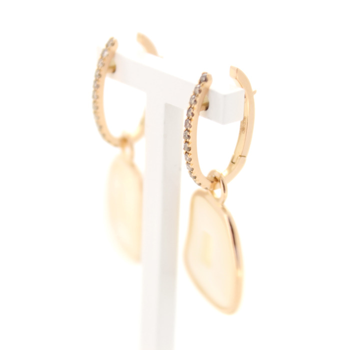 Mattioli Oorbellen Puzzle Nacre Briljanten bruin Rosegoud 18K Tweedehands 6075-3056 Juwelier Clem Vercammen.jpg
