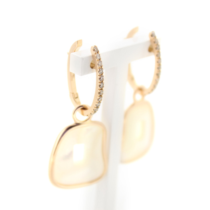 Mattioli Oorbellen Puzzle Nacre Briljanten bruin Rosegoud 18K Tweedehands 6075-3056 Juwelier Clem Vercammen.jpg