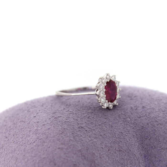Entourage Ring Briljanten Kleursteen Tweedehands 6148-3359 Juwelier Clem Vercammen.jpg