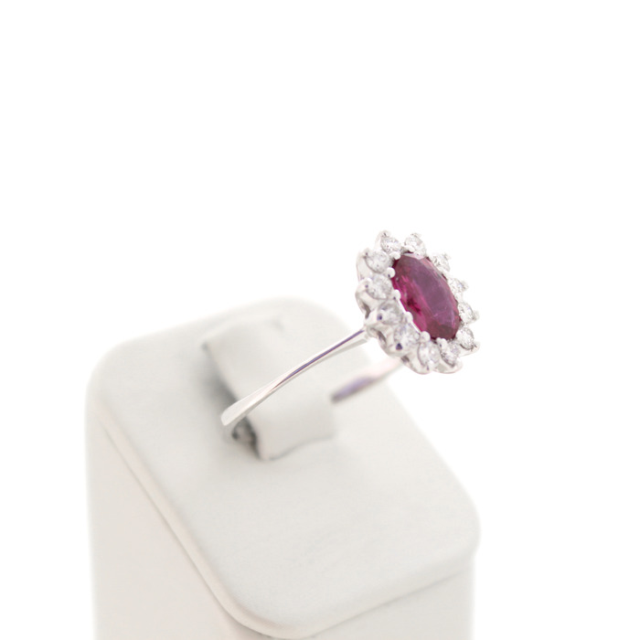 Entourage Ring Briljanten Kleursteen Tweedehands 6148-3359 Juwelier Clem Vercammen.jpg