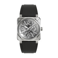 Horloge BELL & ROSS AUTO SKELETON STEEL BR03A-BL-SKST/SRB Horloge BELL & ROSS AUTO SKELETON STEEL BR03A-BL-SKST/SRB