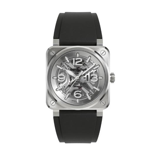 Horloge BELL & ROSS AUTO SKELETON STEEL BR03A-BL-SKST/SRB Horloge BELL & ROSS AUTO SKELETON STEEL BR03A-BL-SKST/SRB