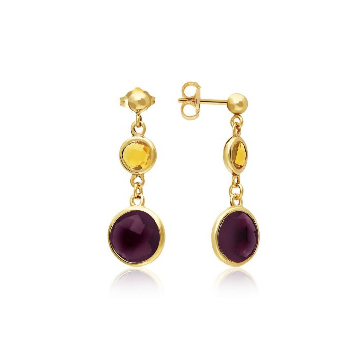 277808 01 Glow Oorstekers Yellow Purple 106-8609-00 Juwelier Clem Vercammen.jpg