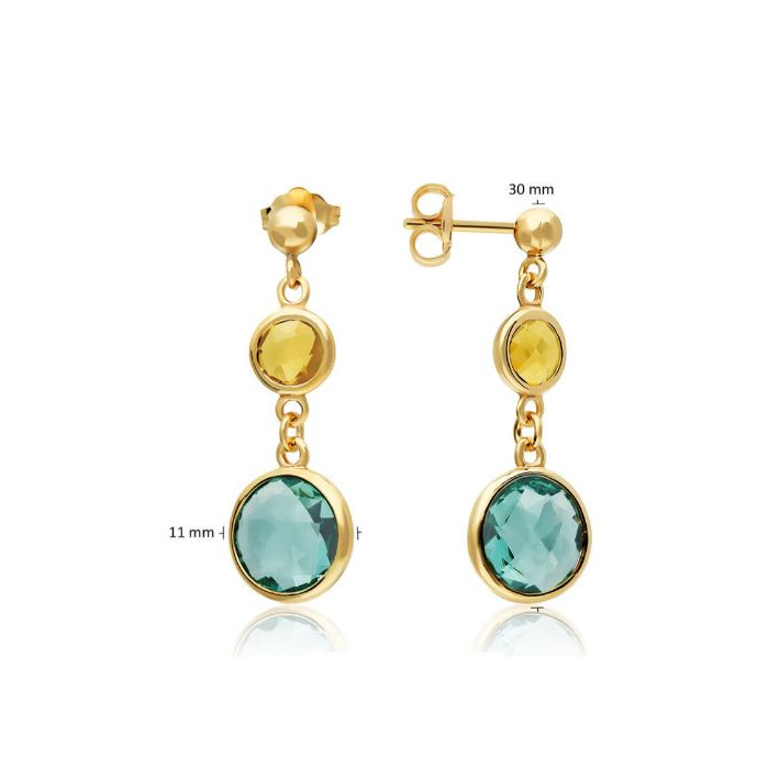 277809 01 Glow Oorstekers Yellow Blue 106-8609-01 Juwelier Clem Vercammen.jpg