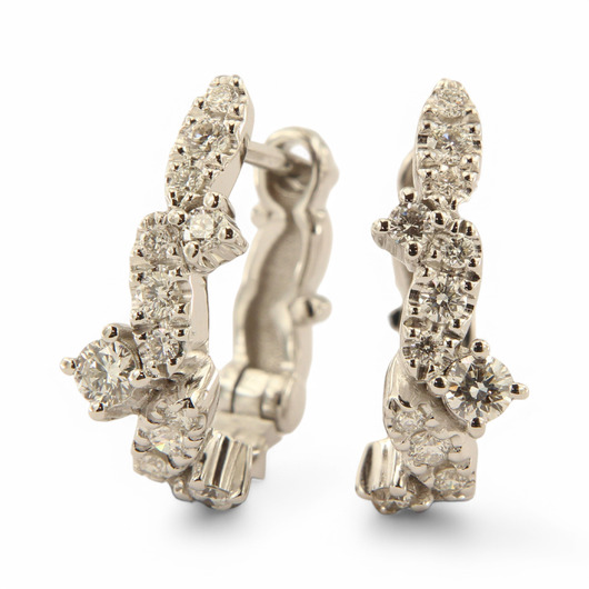 Juweel Brusi oorstekers 18 karaat goud diamant OO2423BW 88888 Juweel Brusi oorstekers 18 karaat goud diamant OO2423BW 88888