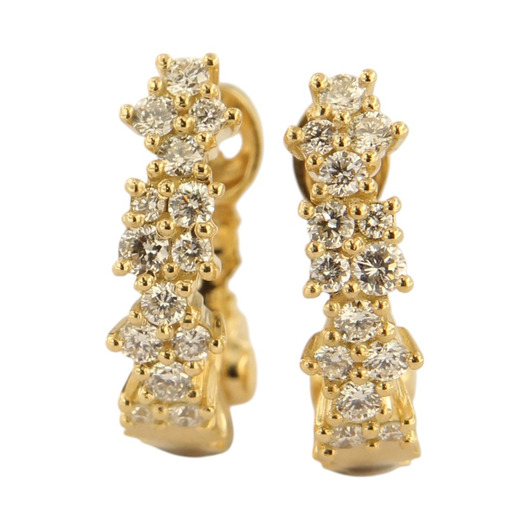 Juweel Brusi oorstekers 18 karaat goud diamant OO1860GW 88888 Juweel Brusi oorstekers 18 karaat goud diamant OO1860GW 88888