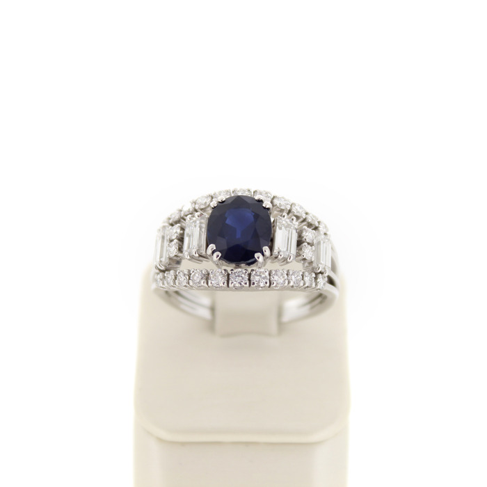 Ring Witgoud 18K Briljanten Baguetten Saffier Tweedehands 6542-3368 Juwelier Clem Vercammen.jpg