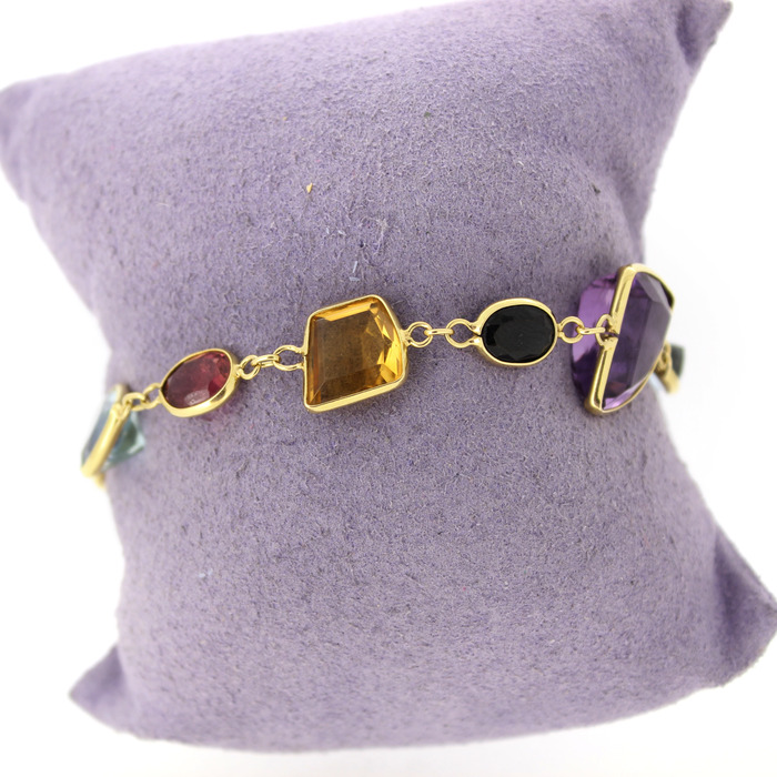 Armband Geelgoud 18K Kleurstenen Tweedehands 6744-3363 Juwelier Clem Vercammen.jpg