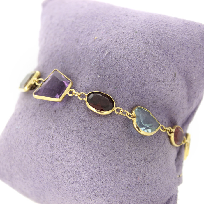 Armband Geelgoud 18K Kleurstenen Tweedehands 6744-3363 Juwelier Clem Vercammen.jpg
