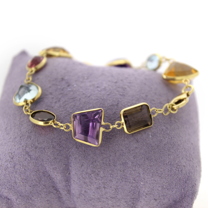 Armband Geelgoud 18K Kleurstenen Tweedehands 6744-3363 Juwelier Clem Vercammen.jpg