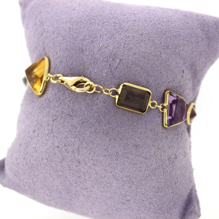 Armband Geelgoud 18K Kleurstenen Tweedehands 6744-3363 Juwelier Clem Vercammen.jpg