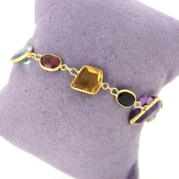 Armband Geelgoud 18K Kleurstenen Tweedehands 6744-3363 Juwelier Clem Vercammen.jpg