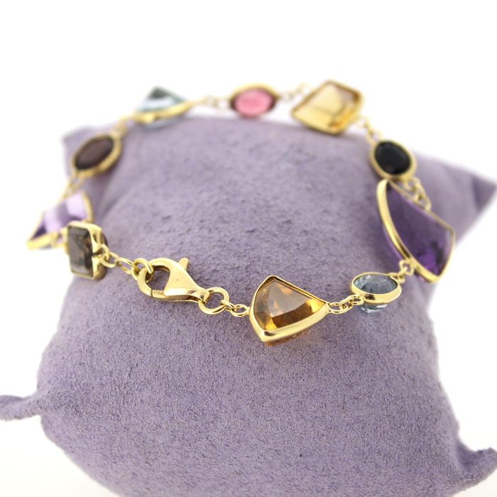 Armband Geelgoud 18K Kleurstenen Tweedehands 6744-3363 Juwelier Clem Vercammen.jpg