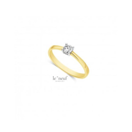 Juweel GENTO LE NEUF RING 9K GOUD ZIRCONIUM LNR49 Juweel GENTO LE NEUF RING 9K GOUD ZIRCONIUM LNR49