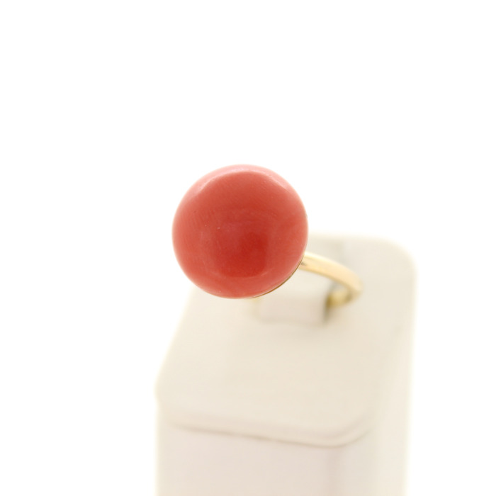 Set Van Collier Ring Oorbellen Geelgoud 18K Koraal Tweedehands 6751-3374 Juwelier Clem Vercammen.jpg