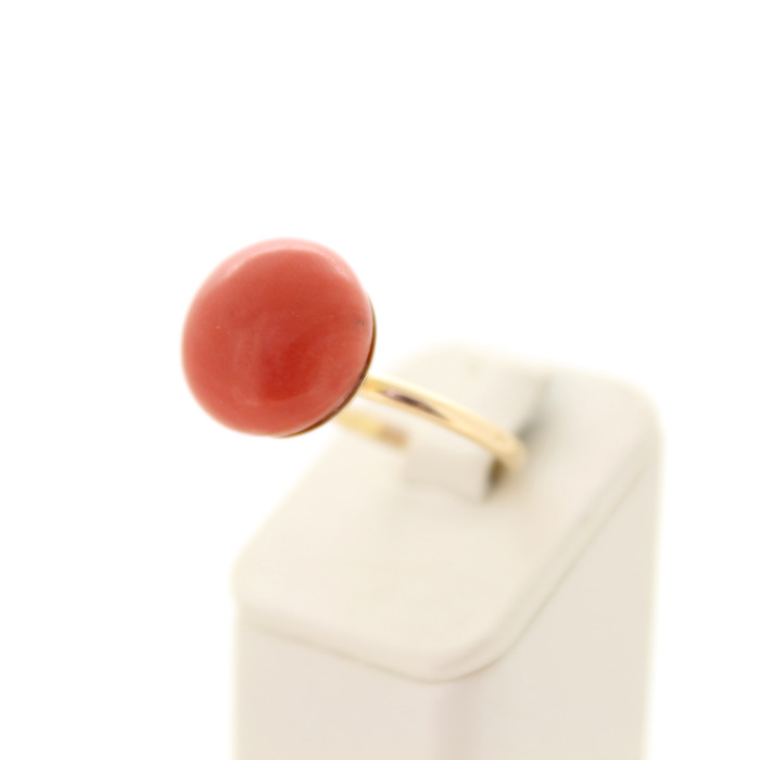 Set Van Collier Ring Oorbellen Geelgoud 18K Koraal Tweedehands 6751-3374 Juwelier Clem Vercammen.jpg