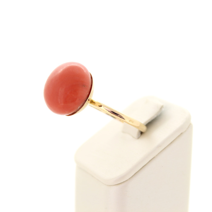 Set Van Collier Ring Oorbellen Geelgoud 18K Koraal Tweedehands 6751-3374 Juwelier Clem Vercammen.jpg