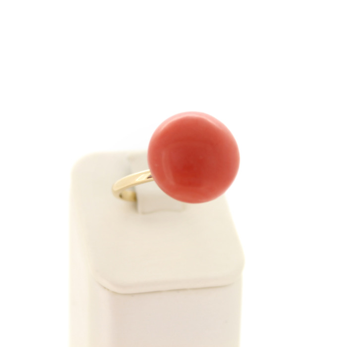 Set Van Collier Ring Oorbellen Geelgoud 18K Koraal Tweedehands 6751-3374 Juwelier Clem Vercammen.jpg