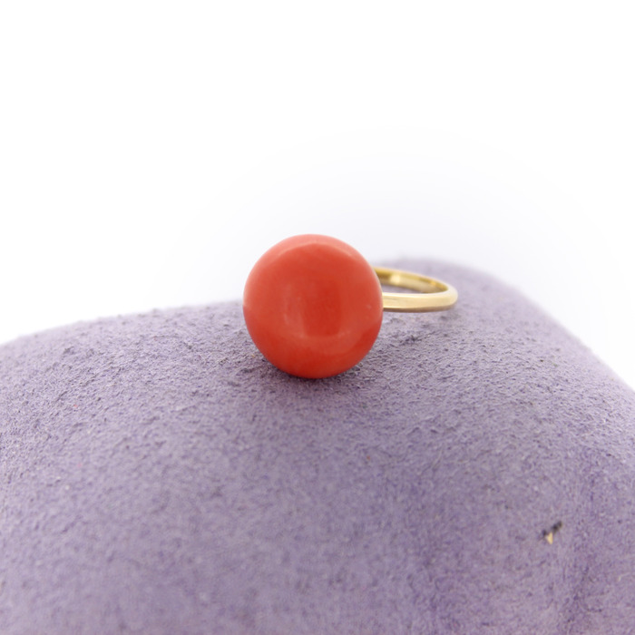 Set Van Collier Ring Oorbellen Geelgoud 18K Koraal Tweedehands 6751-3374 Juwelier Clem Vercammen.jpg