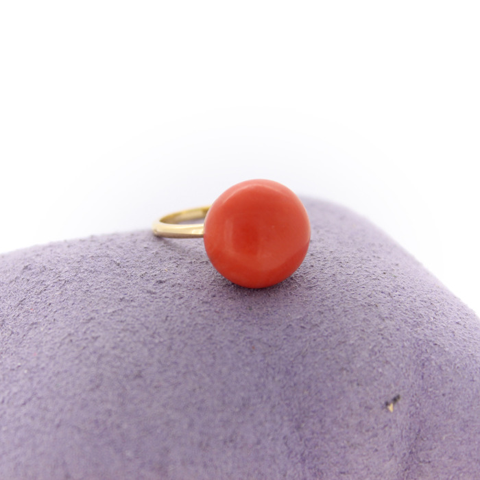 Set Van Collier Ring Oorbellen Geelgoud 18K Koraal Tweedehands 6751-3374 Juwelier Clem Vercammen.jpg