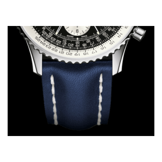 Horloge Breitling Strap - Kalfsleder Blauw met gesp 101X 24/20 mm