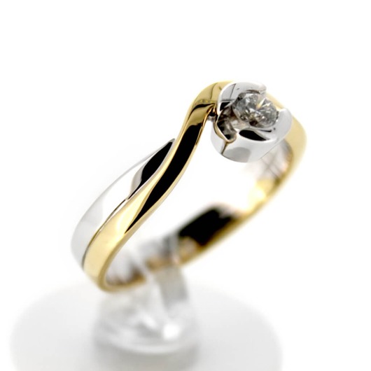 Juweel Ring Bicolor Goud 18 karaat Briljant '31495-643-TWDH'