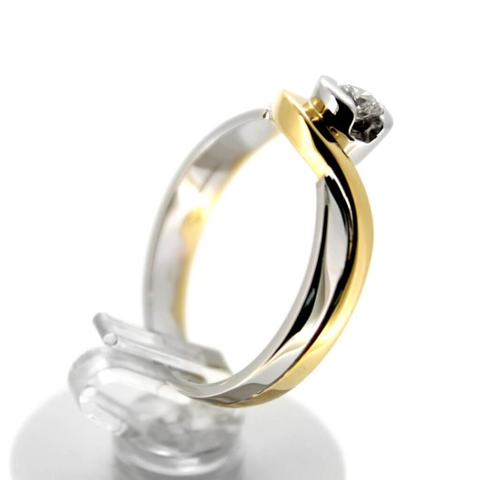 Juweel Ring Bicolor Goud 18 karaat Briljant '31495-643-TWDH'