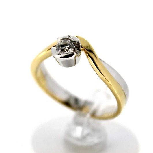 Juweel Ring Bicolor Goud 18 karaat Briljant '31495-643-TWDH'