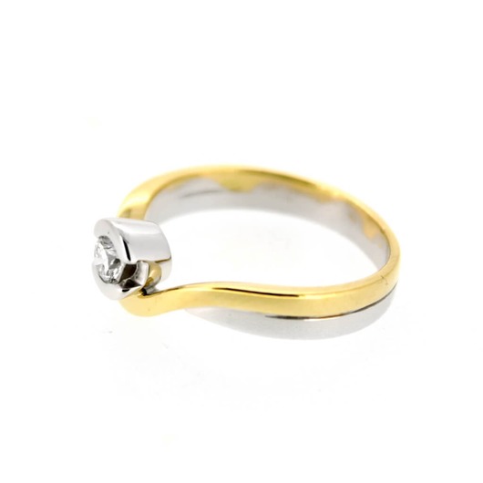 Juweel Ring Bicolor Goud 18 karaat Briljant '31495-643-TWDH'