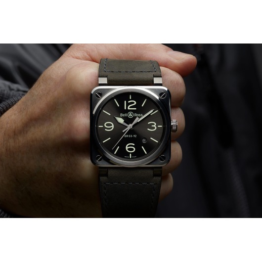 Horloge Bell & Ross BR 03-92 Grey Lum BR0392-GC3-ST/SCA