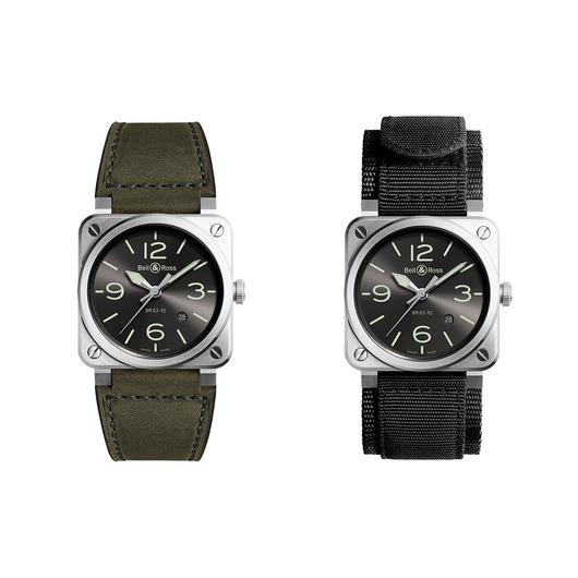 Horloge Bell & Ross BR 03-92 Grey Lum BR0392-GC3-ST/SCA