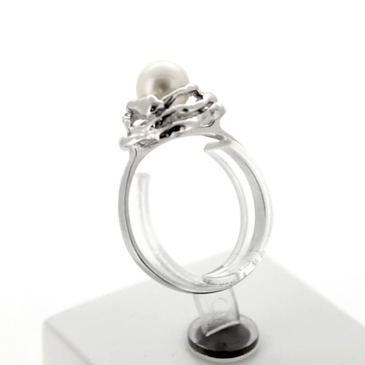 Juweel Ring Witgoud 18 karaat Parel 'OTL5006'