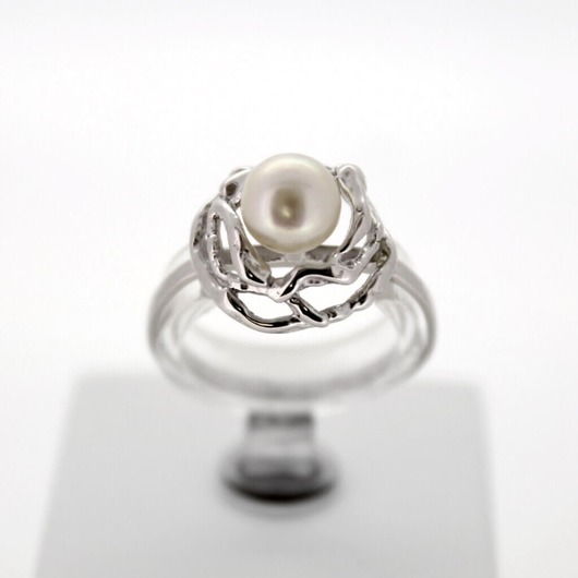 Juweel Ring Witgoud 18 karaat Parel 'OTL5006'