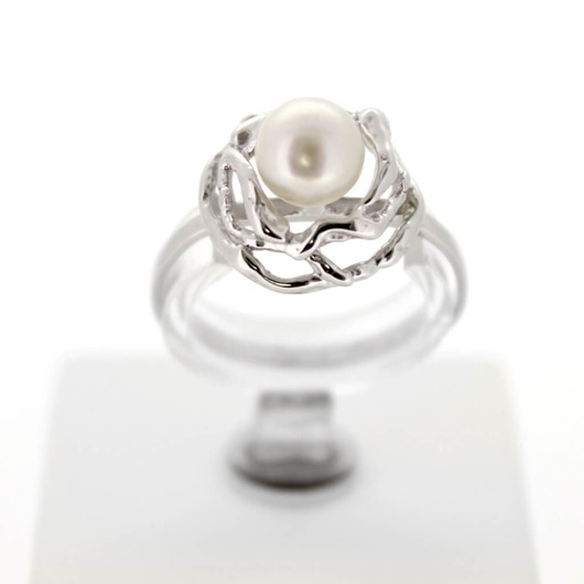 Juweel Ring Witgoud 18 karaat Parel 'OTL5006'