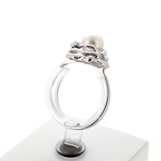 Juweel Ring Witgoud 18 karaat Parel 'OTL5006'