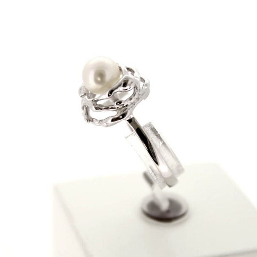 Juweel Ring Witgoud 18 karaat Parel 'OTL5006'
