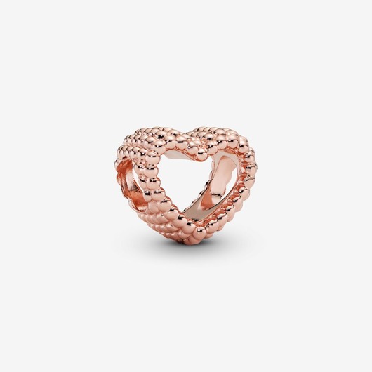 Juweel PANDORA - 787516 - ROSE BEADED OPEN HEART  Juweel PANDORA - 787516 - ROSE BEADED OPEN HEART