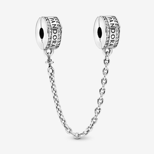 Juweel PANDORA - 792057CZ - PANDORA LOGO SAFETY CHAIN