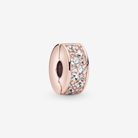 Juweel PANDORA - 781817CZ - ROSE CLEAR PAVE CLIP Juweel PANDORA - 781817CZ - ROSE CLEAR PAVE CLIP