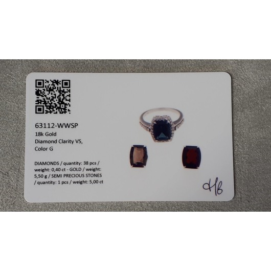 Juweel Hulchi Belluni Ring 63112-WWSP Smokey Quartz 'OTL'