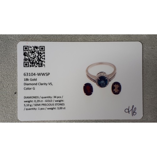 Juweel Hulchi Belluni - Changeable Ring 63104-WWSP Smokey Quartz 'OTL'