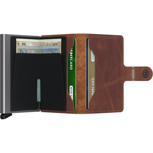 Lederwaren Secrid wallet miniwallet vintage brown