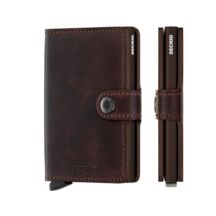 Lederwaren Secrid wallet miniwallet vintage chocolate